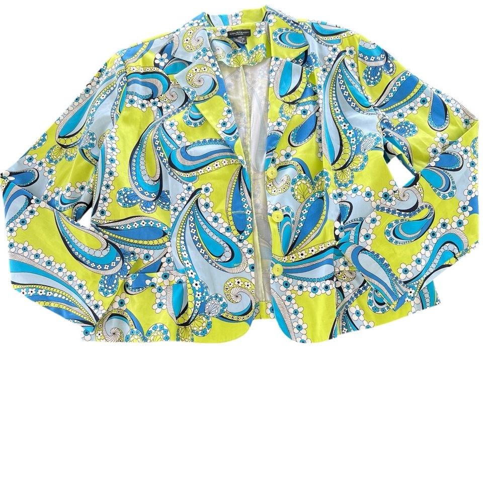 Vibrant Paisley Blazer retro print
